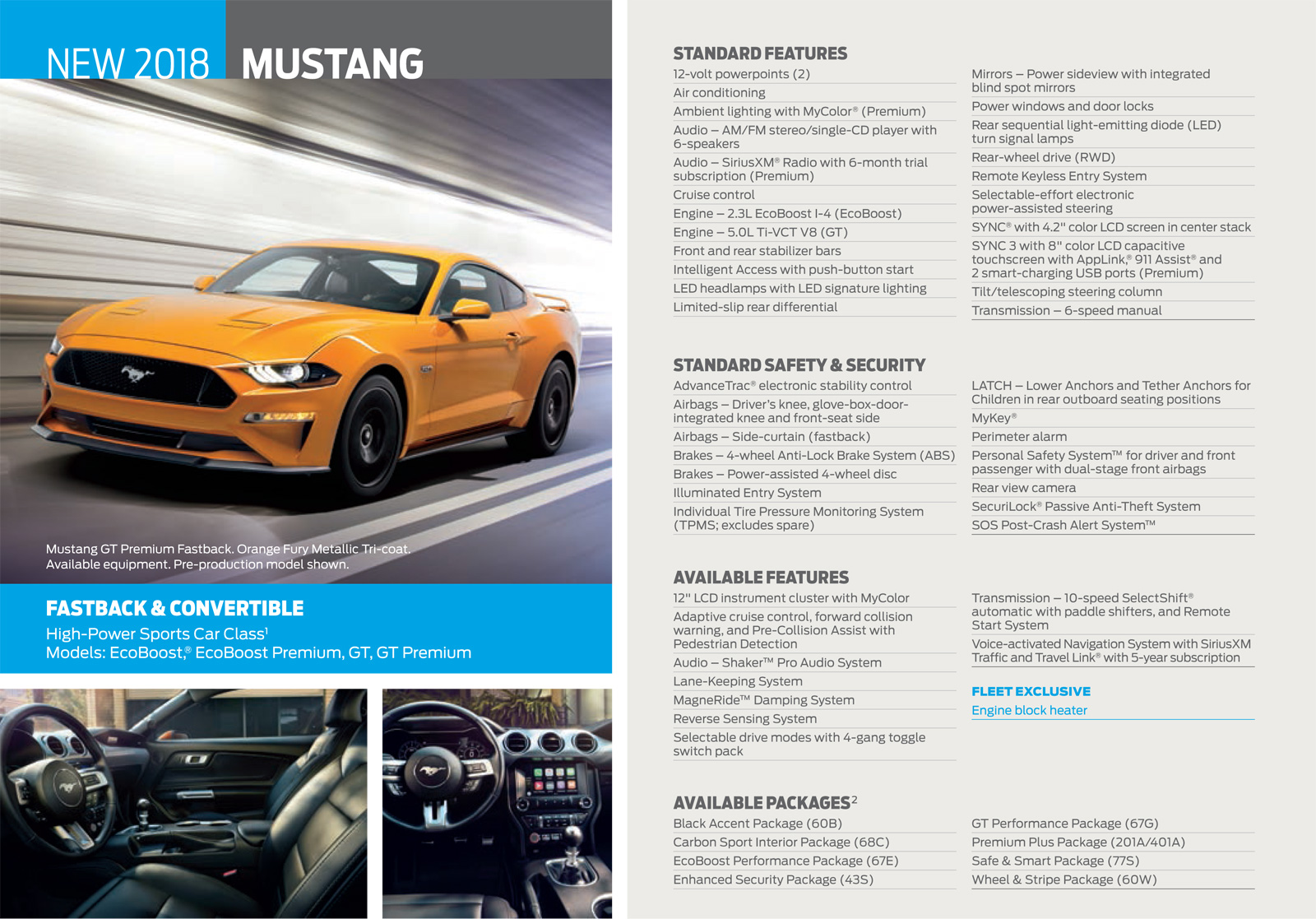2018 Mustang Features Leaked